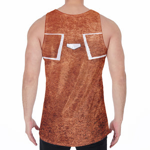 Softball Playing Field Print Men's Velvet Tank Top