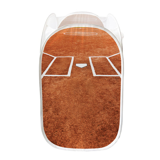 Softball Playing Field Print Mesh Laundry Hamper