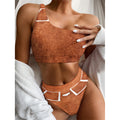 Softball Playing Field Print One Shoulder Bikini Set