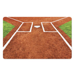 Softball Playing Field Print Polyester Doormat