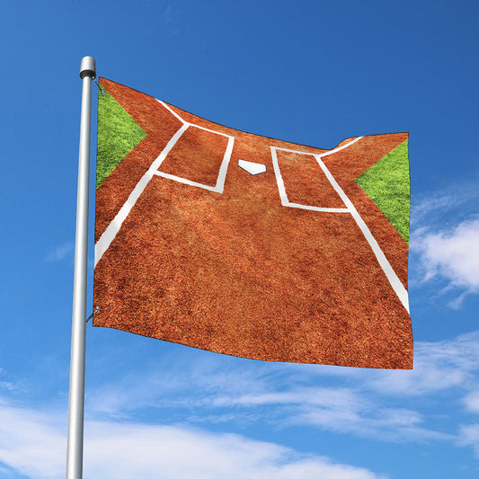 Softball Playing Field Print Polyester Flag