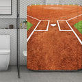 Softball Playing Field Print Polyester Shower Curtain