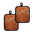 Softball Playing Field Print Pot Holders