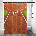 Softball Playing Field Print Premium Shower Curtain