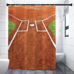 Softball Playing Field Print Premium Shower Curtain