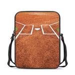 Softball Playing Field Print Rectangular Crossbody Bag