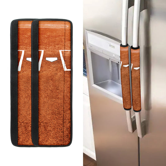 Softball Playing Field Print Refrigerator Handle Covers
