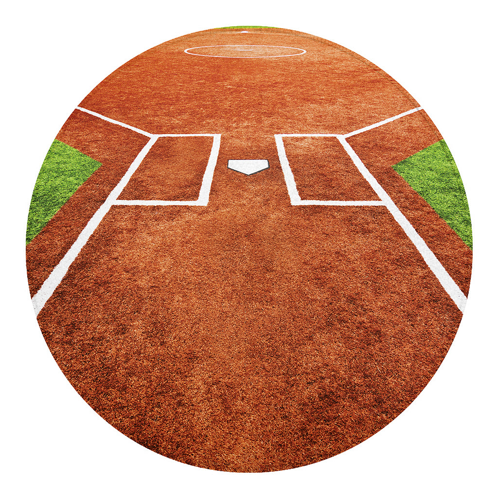 Softball Playing Field Print Round Blanket