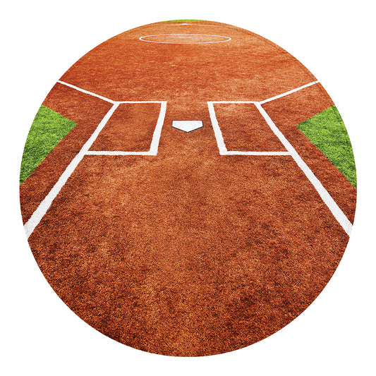 Softball Playing Field Print Round Blanket