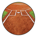 Softball Playing Field Print Round Floor Mat