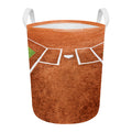 Softball Playing Field Print Round Laundry Basket