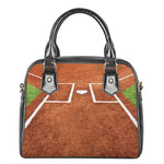 Softball Playing Field Print Shoulder Handbag