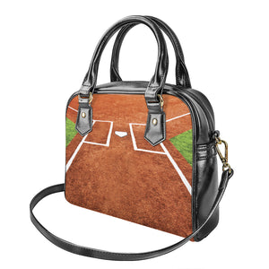 Softball Playing Field Print Shoulder Handbag