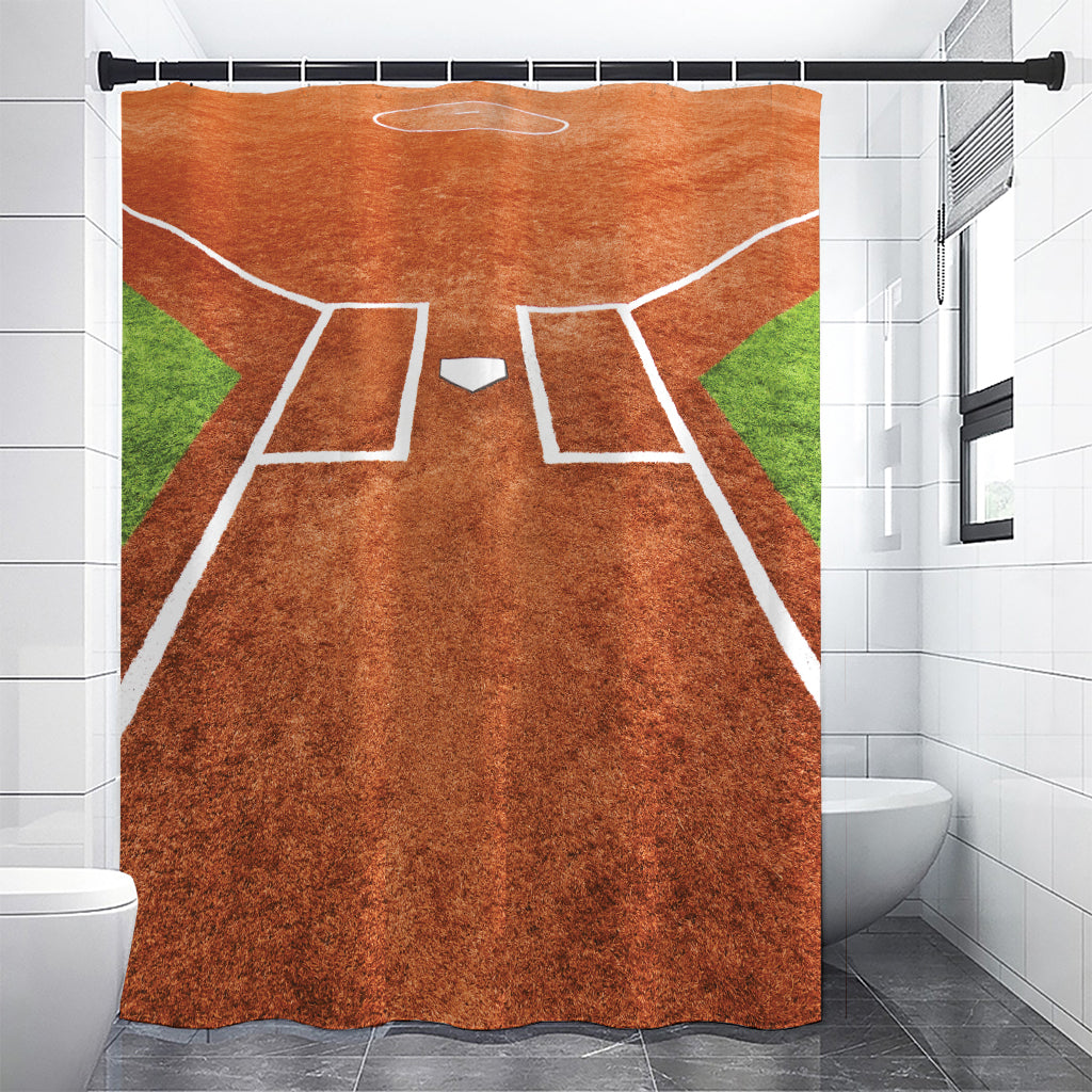 Softball Playing Field Print Shower Curtain