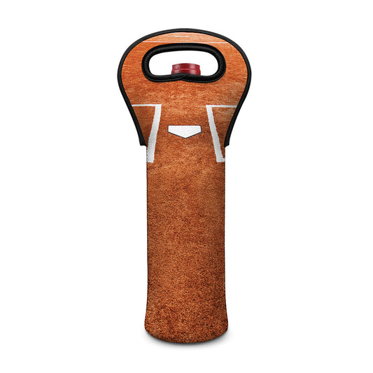 Softball Playing Field Print Single Neoprene Wine Tote