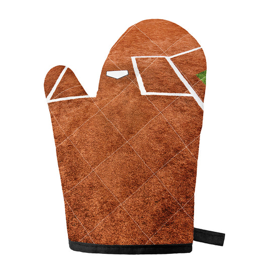 Softball Playing Field Print Single Oven Mitt
