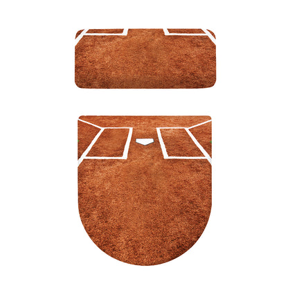 Softball Playing Field Print Toilet Lid And Tank Cover Set
