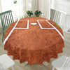 Softball Playing Field Print Waterproof Round Tablecloth