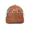 Softball Playing Field Print White Mesh Trucker Hat