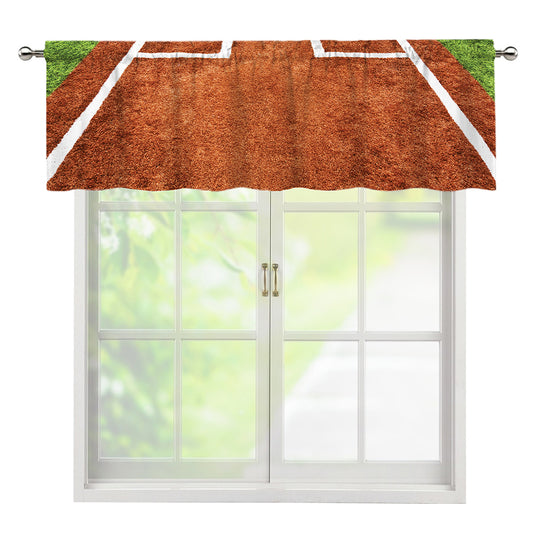 Softball Playing Field Print Window Valance