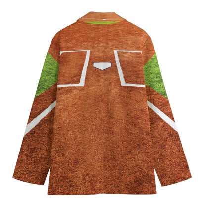 Softball Playing Field Print Women's Blazer