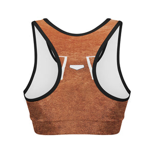 Softball Playing Field Print Women's Sports Bra