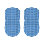 Solf Blue Tattersall Pattern Print Bar Stool Covers