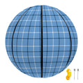 Solf Blue Tattersall Pattern Print Basketball