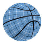 Solf Blue Tattersall Pattern Print Basketball