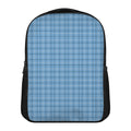 Solf Blue Tattersall Pattern Print Casual Backpack