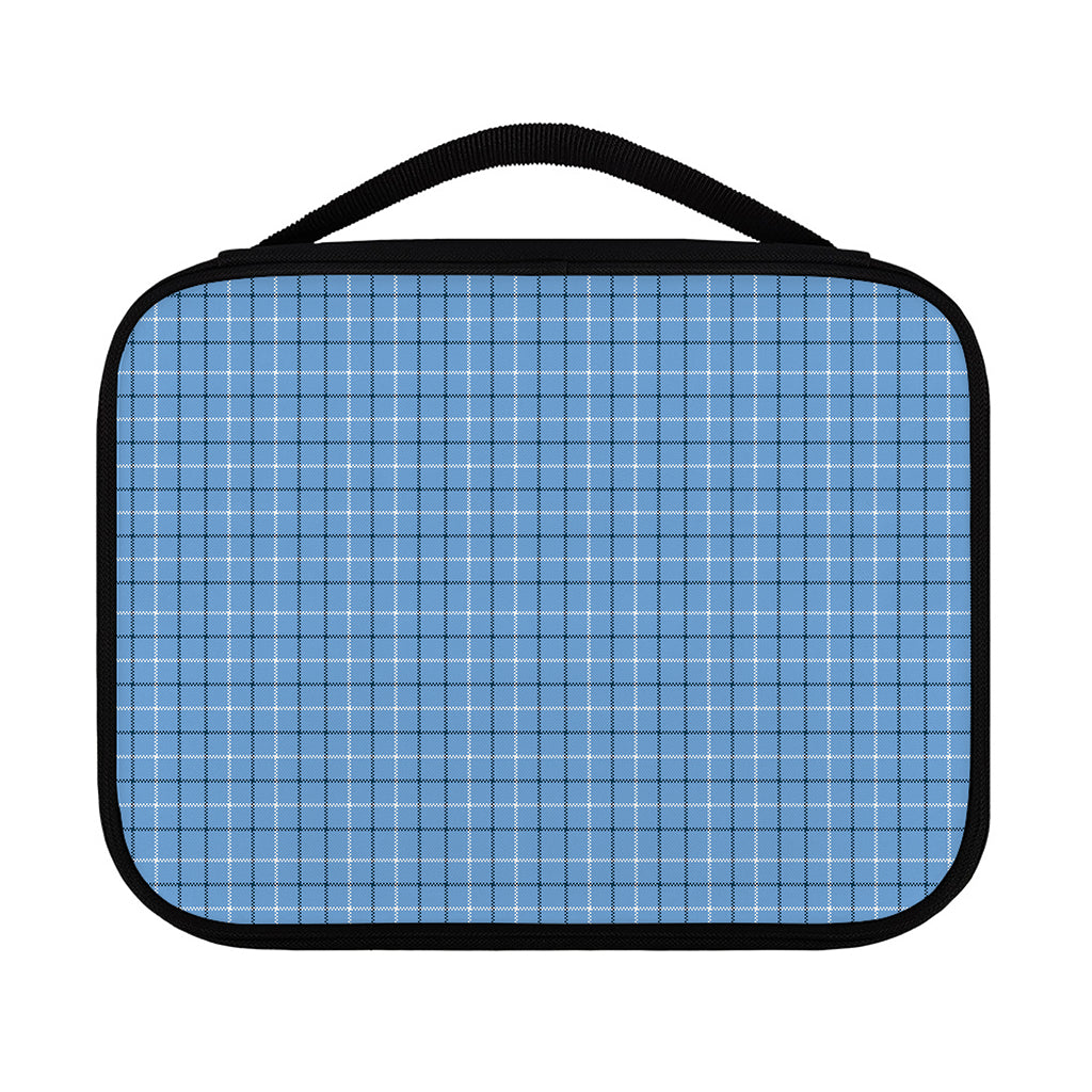 Solf Blue Tattersall Pattern Print Classic Bible Case