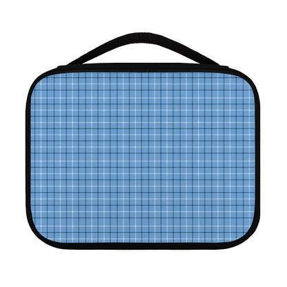 Solf Blue Tattersall Pattern Print Classic Bible Case
