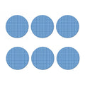 Solf Blue Tattersall Pattern Print Coaster Set