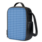 Solf Blue Tattersall Pattern Print Crossbody Lunch Bag
