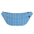Solf Blue Tattersall Pattern Print Fanny Pack