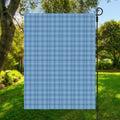 Solf Blue Tattersall Pattern Print Garden Flag