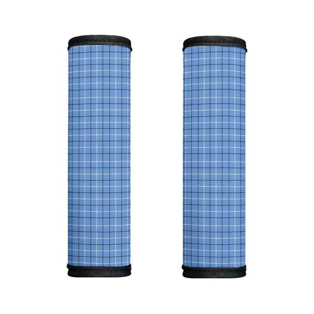 Solf Blue Tattersall Pattern Print Handle Covers