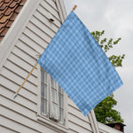 Solf Blue Tattersall Pattern Print House Flag