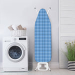 Solf Blue Tattersall Pattern Print Ironing Board Cover