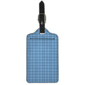 Solf Blue Tattersall Pattern Print Luggage Tag
