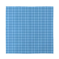 Solf Blue Tattersall Pattern Print Silk Bandana