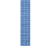 Solf Blue Tattersall Pattern Print Table Runner