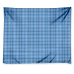 Solf Blue Tattersall Pattern Print Tapestry