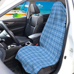 Solf Blue Tattersall Pattern Print Waterproof Car Seat Cover