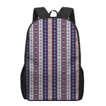 Southwestern Stripe Pattern Print 17 Inch Backpack