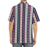 Southwestern Stripe Pattern Print Aloha Shirt