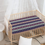 Southwestern Stripe Pattern Print Baby Crib Sheet