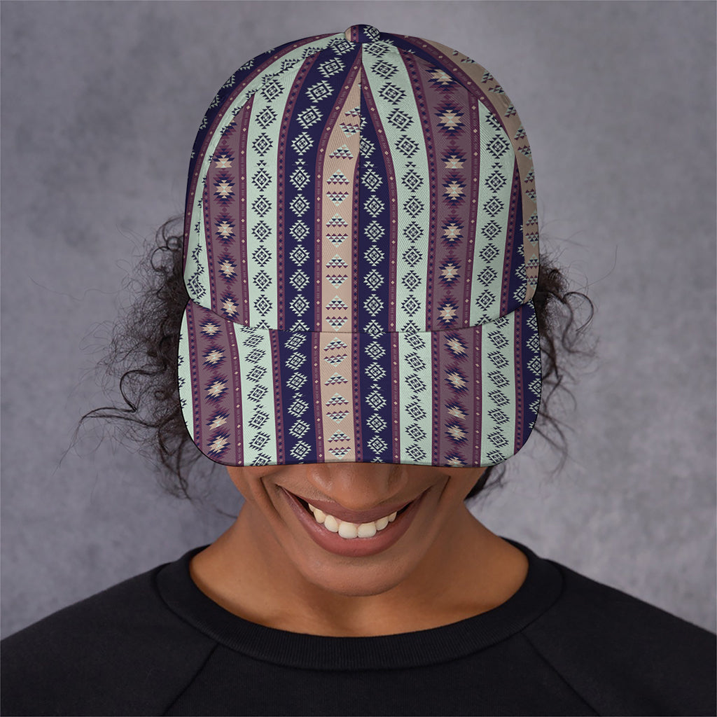 Southwestern Stripe Pattern Print Baseball Cap