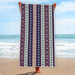 Southwestern Stripe Pattern Print Beach Towel