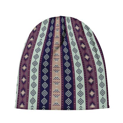 Southwestern Stripe Pattern Print Beanie